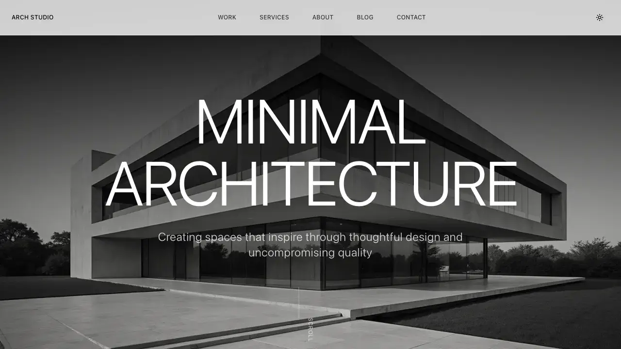 Screenshot of Architect portfolio